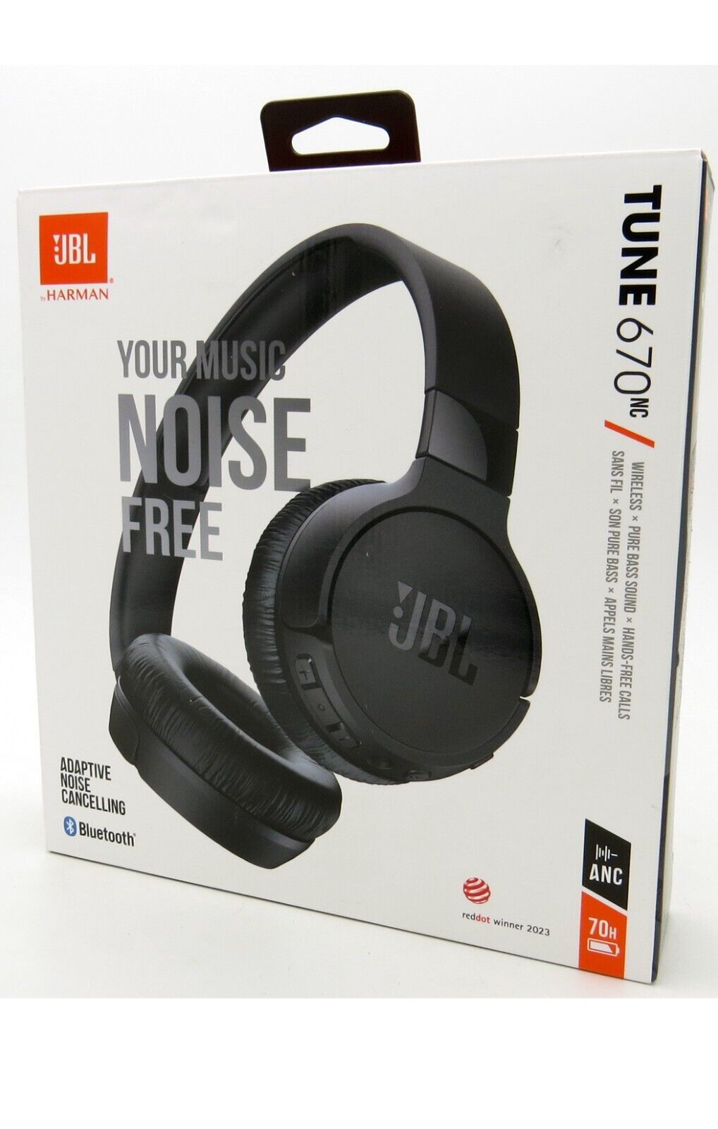JBL Tune 670NC | Active Noise Cancellation | 20‑Hour Battery | Over‑Ear Bluetooth Headphones