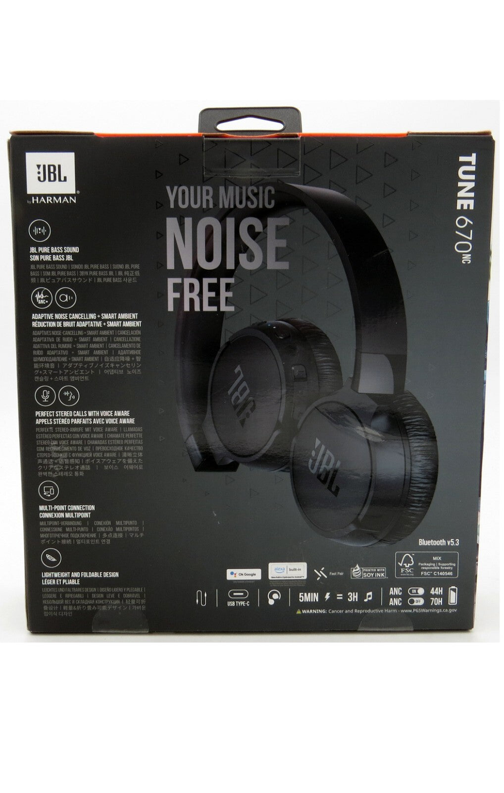 JBL Tune 670NC | Active Noise Cancellation | 20‑Hour Battery | Over‑Ear Bluetooth Headphones