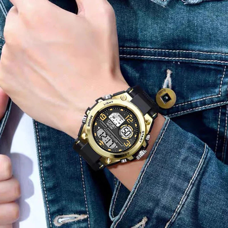 MAYZHISU Luxury Electronic Watch for Man Black