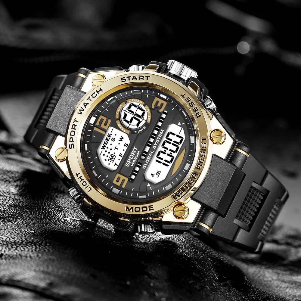 MAYZHISU Luxury Electronic Watch for Man Black