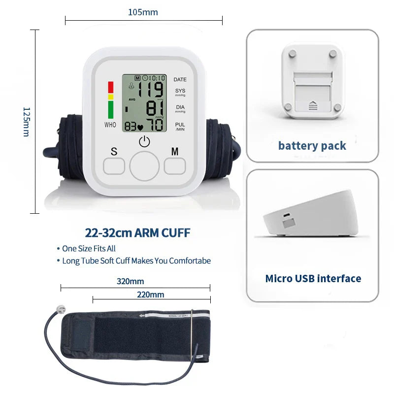 Upper Arm Electronic Blood Pressure Monitor Home