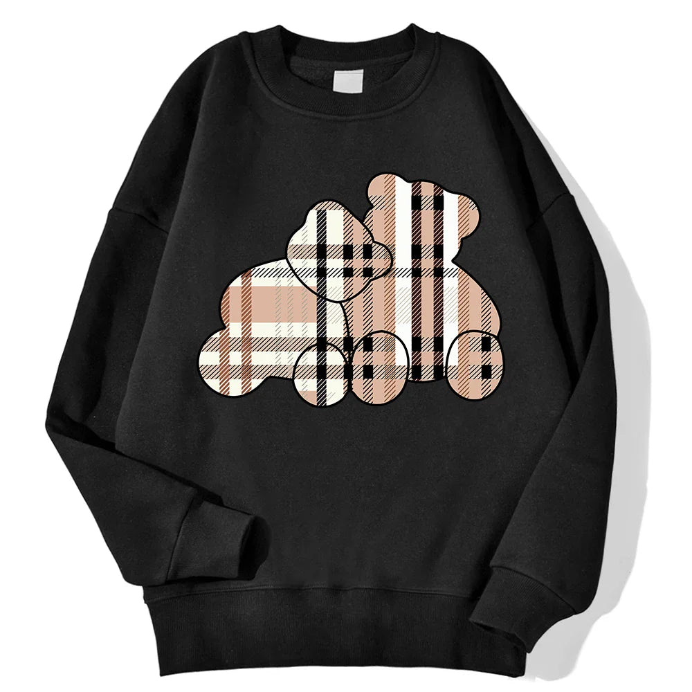 Casual Women Sweatshirts Teddy Bear Printing Hoodies