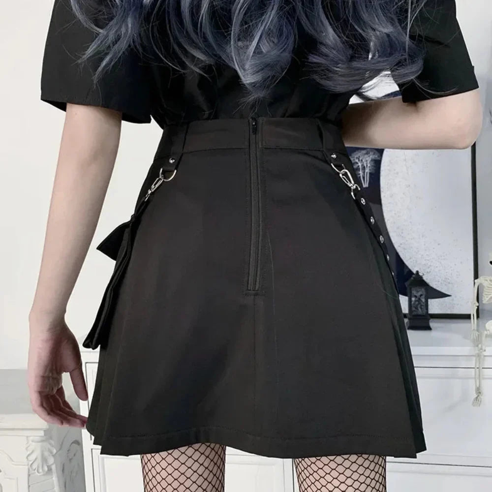 Anime Theme High Waist Gothic Skirt