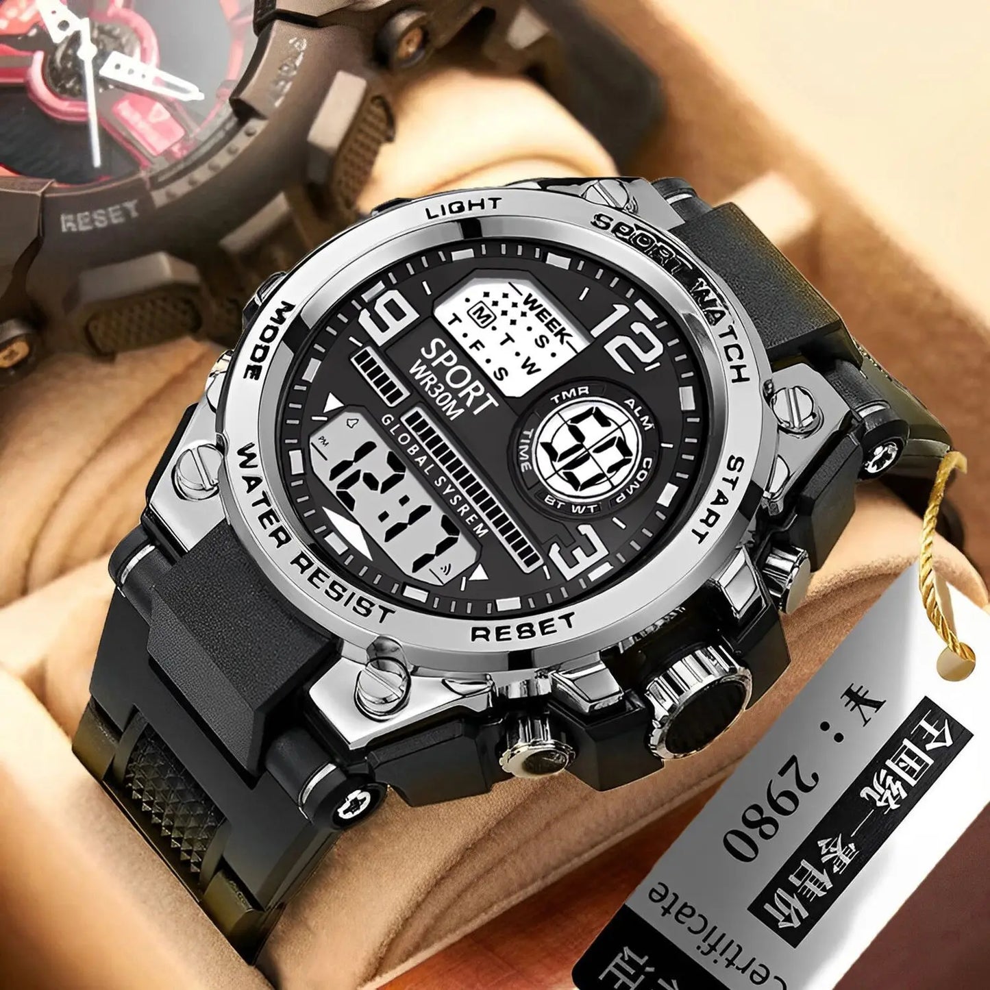 MAYZHISU Luxury Electronic Watch for Man Black