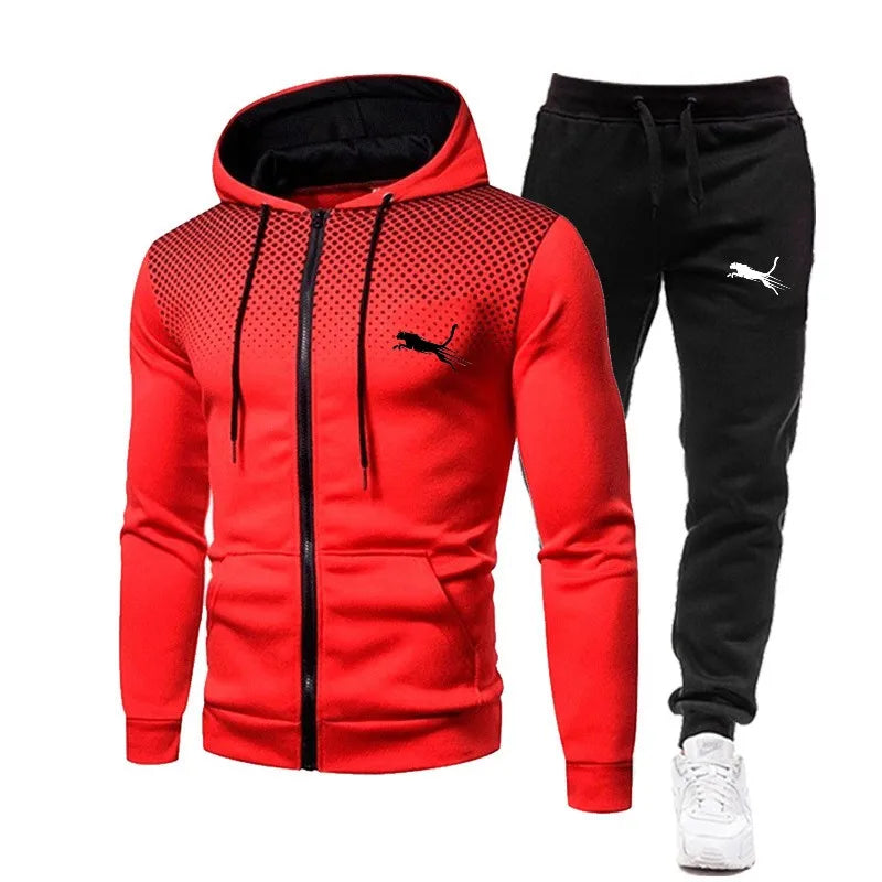 2024 Men's zipper Jacket Tracksuit Casual Suit Outdoor | Ships from US
