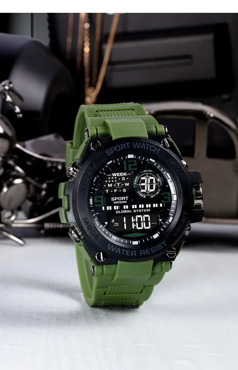 MAYZHISU Luxury Electronic Watch for Man Black