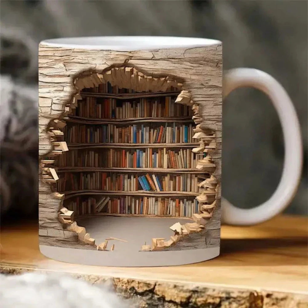 Bookshelf Coffee Mug