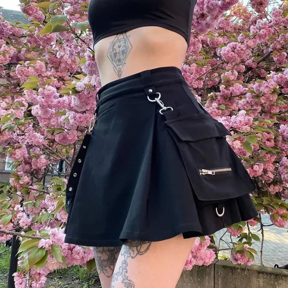 Anime Theme High Waist Gothic Skirt