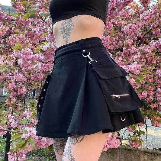 Anime Theme High Waist Gothic Skirt