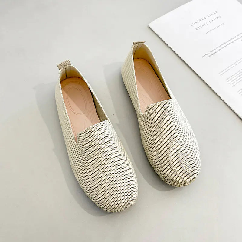 Plus Size Knitted Flat Shoes for Women