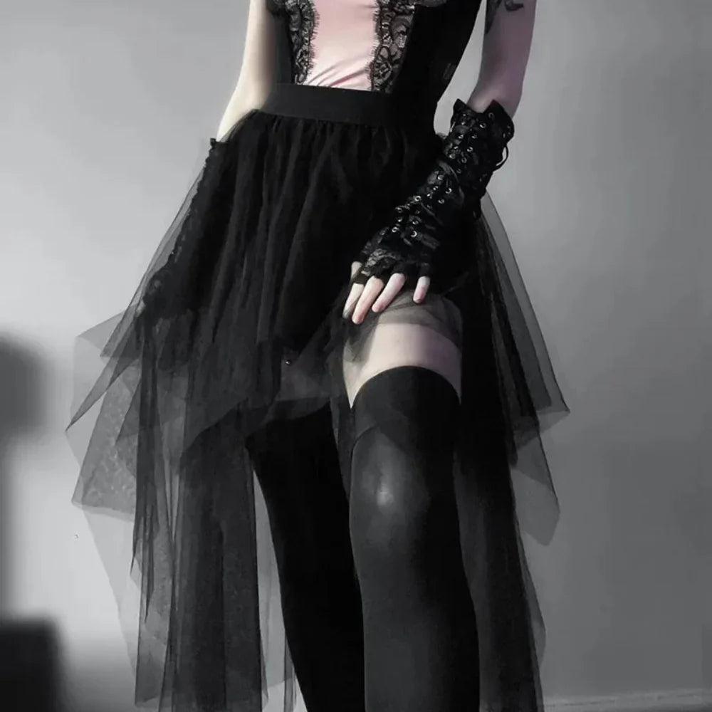 Cosplay Gothic Layered Look Skirt