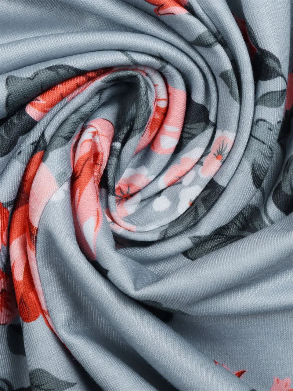 Plus Size Floral Print Casual Peplum Blouse