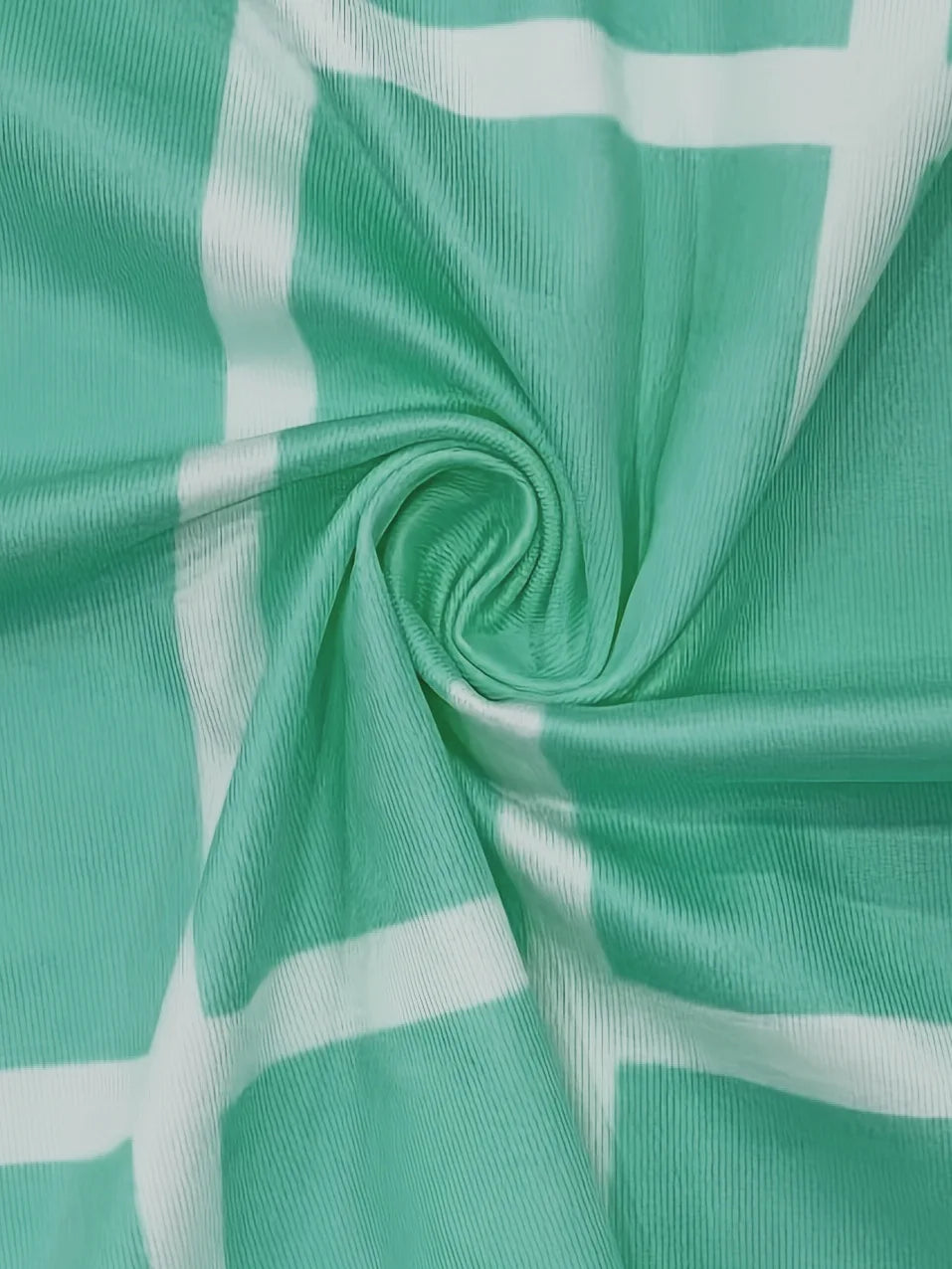 Elements Striped Grid Printed Casual Round Neck  Two Piece Set