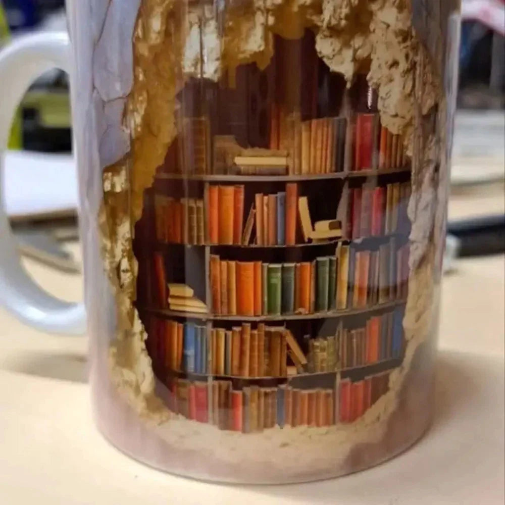 Bookshelf Coffee Mug