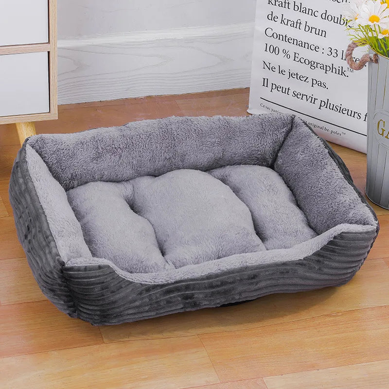 Color Square Winter Soft Warm House for Dog Bed 550g | Ships from US