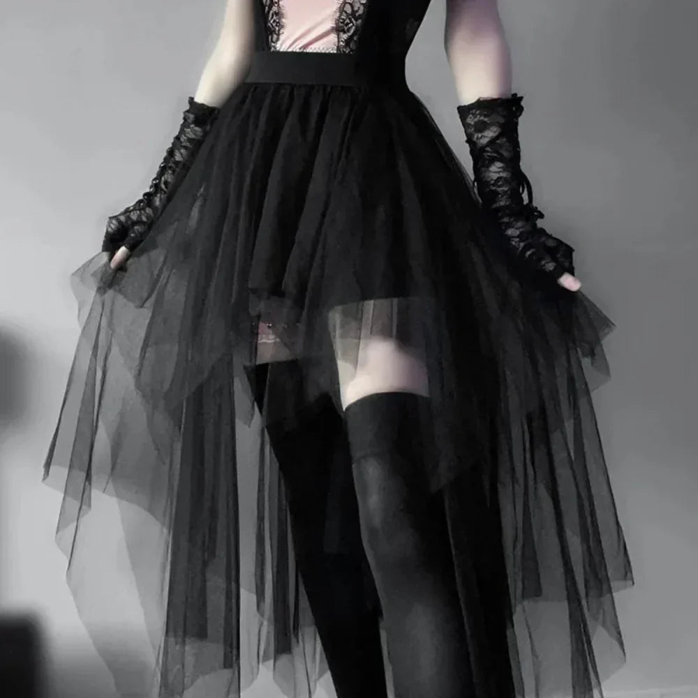Cosplay Gothic Layered Look Skirt