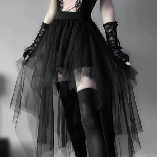 Cosplay Gothic Layered Look Skirt