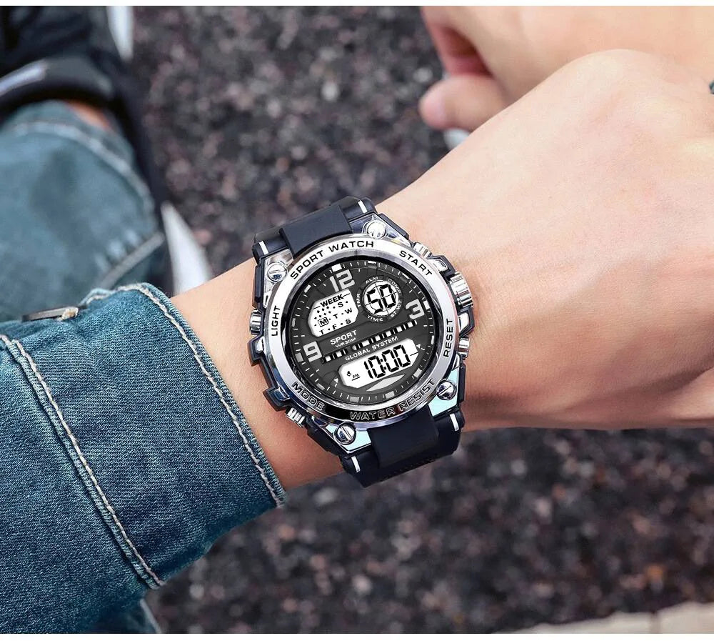 MAYZHISU Luxury Electronic Watch for Man Black