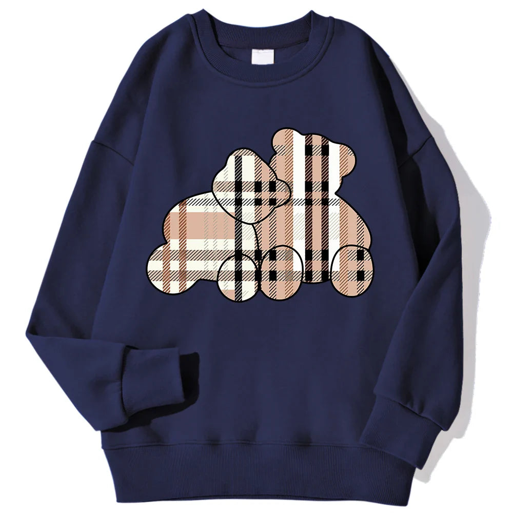 Casual Women Sweatshirts Teddy Bear Printing Hoodies