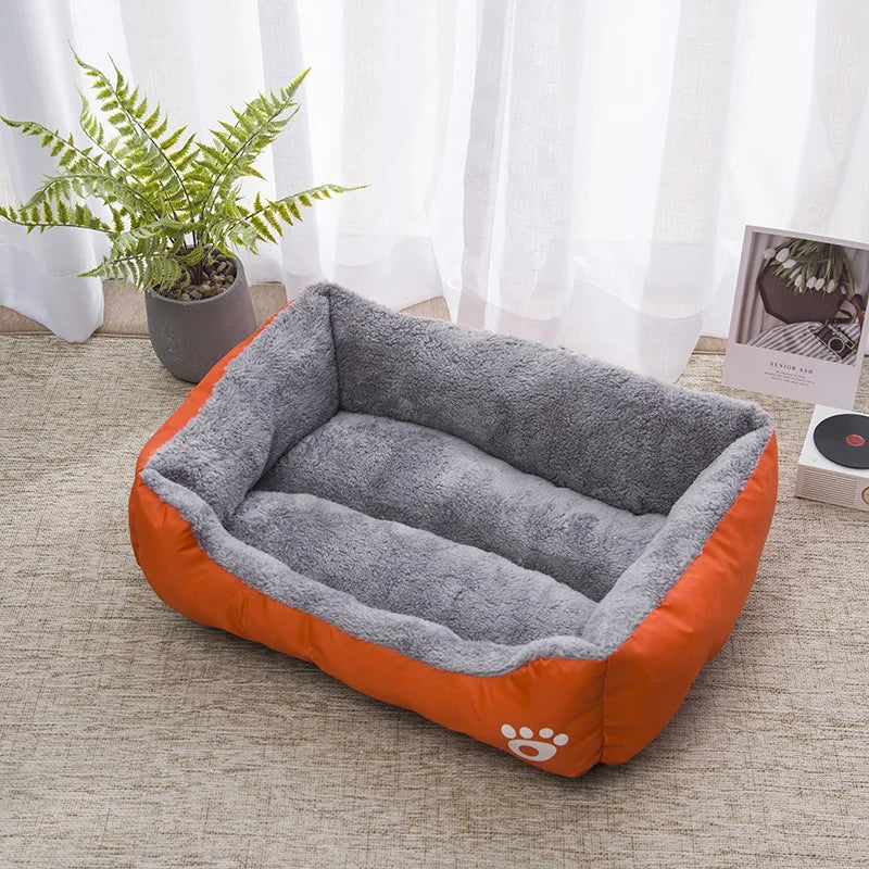 Color Square Winter Soft Warm House for Dog Bed 550g | Ships from US