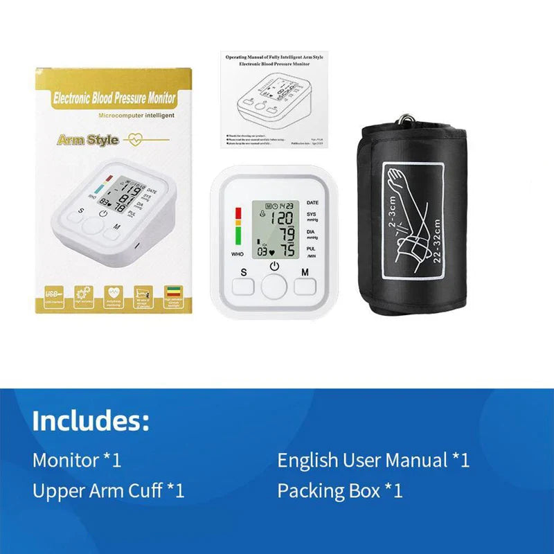 Upper Arm Electronic Blood Pressure Monitor Home