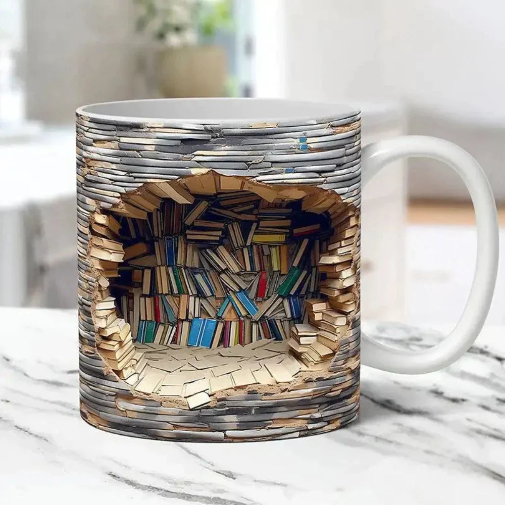Bookshelf Coffee Mug