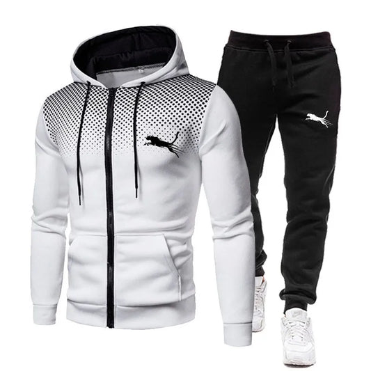 2024 Men's zipper Jacket Tracksuit Casual Suit Outdoor | Ships from US