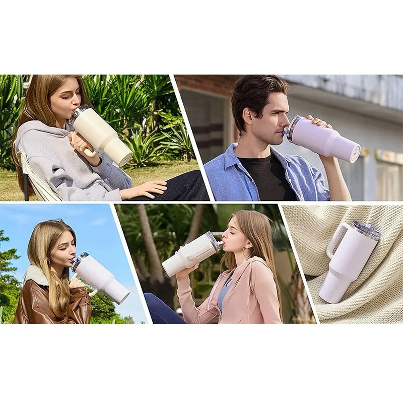 For Stanley 40oz Leak-proof Flip Lid With Straw Reusable Replaceable And Detachable New Travel Cover Accessories Easy Cleaning