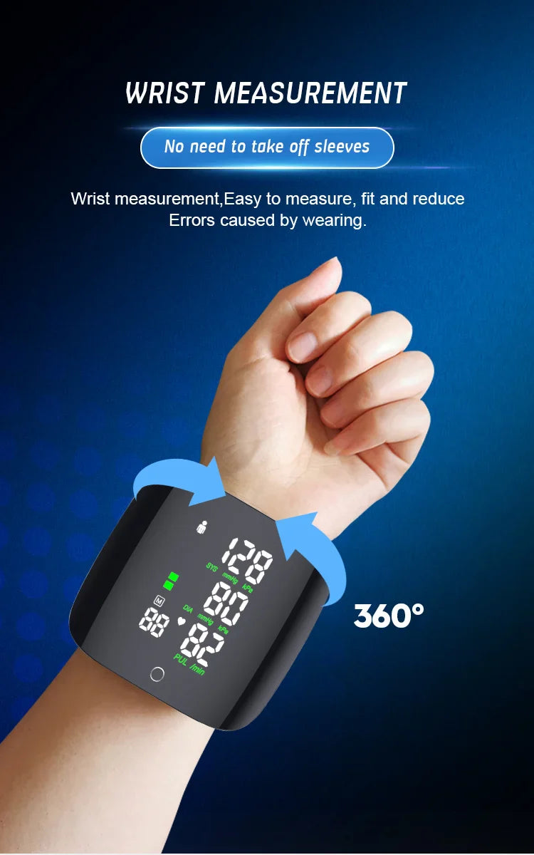 Smart Wrist Sphygmomanometer Touchable Heart