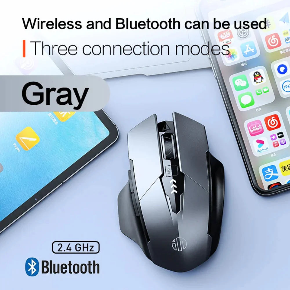 Bluetooth and 2.4Ghz Rechargeable Wireless Mouse