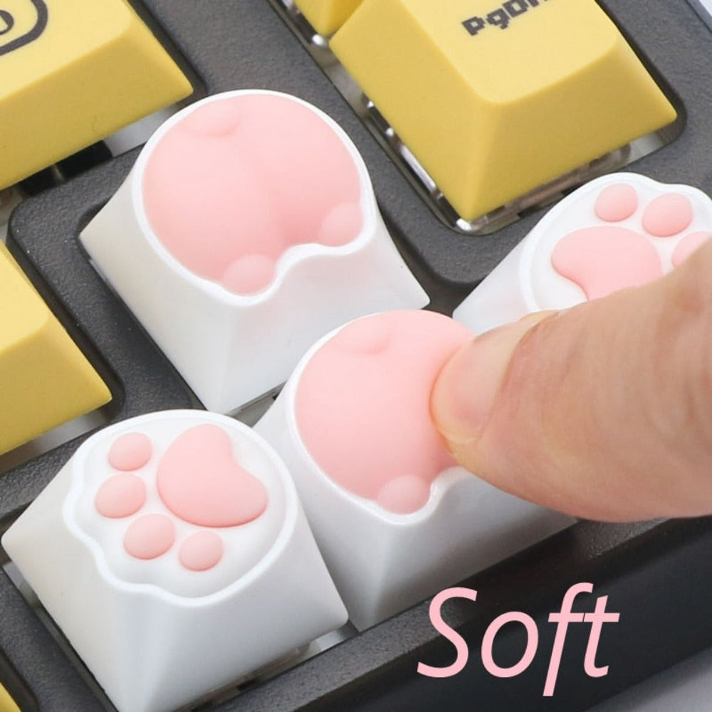 Cat Paw Keycaps 4 Piece Set