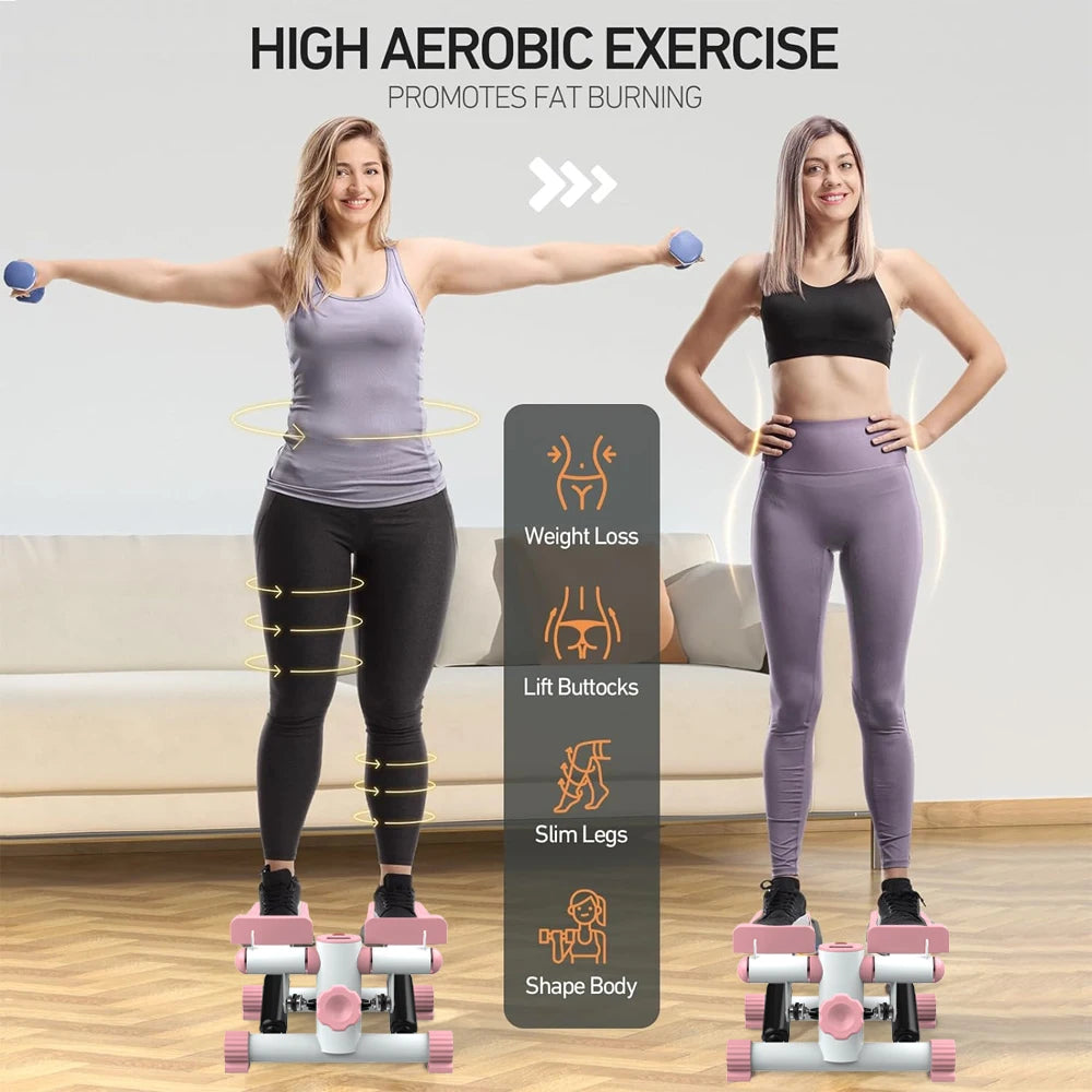 Mini stepper for sports, stepper with resistance band