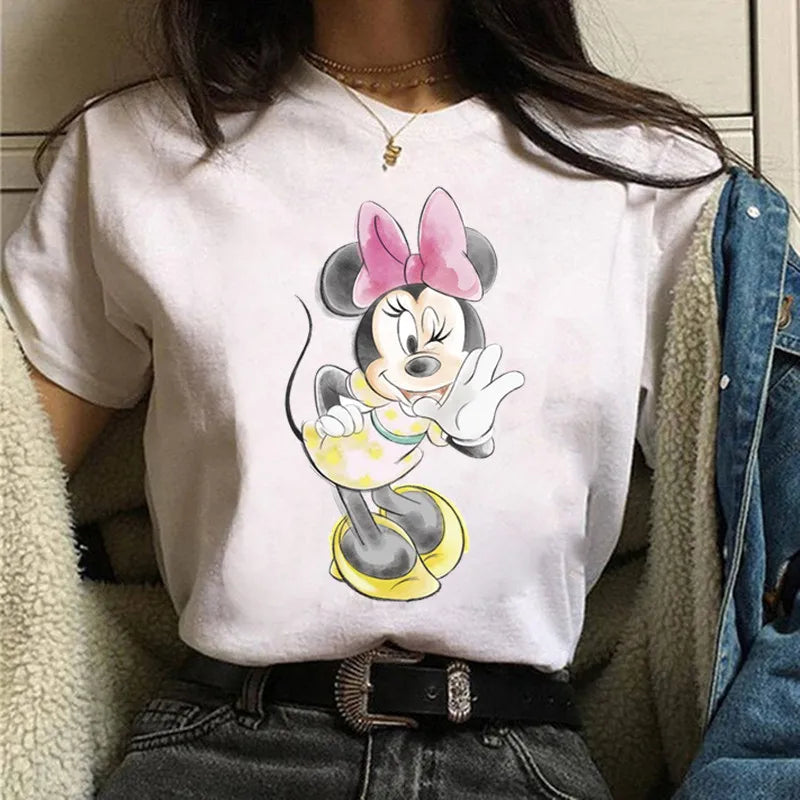 Fashion Mickey Minnie Mouse Disney T-shirt Women's