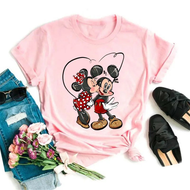 Fashion Mickey Minnie Mouse Disney T-shirt Women's