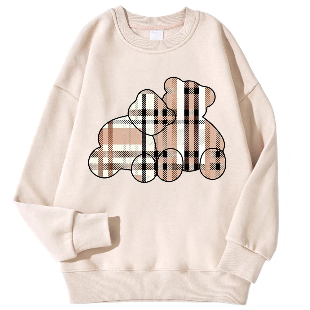 Casual Women Sweatshirts Teddy Bear Printing Hoodies