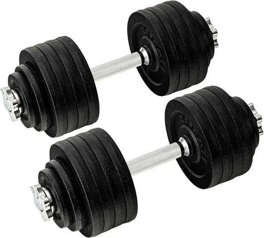 Adjustable Dumbbell Set with Weight Plates/Connector 8 | Ships from US