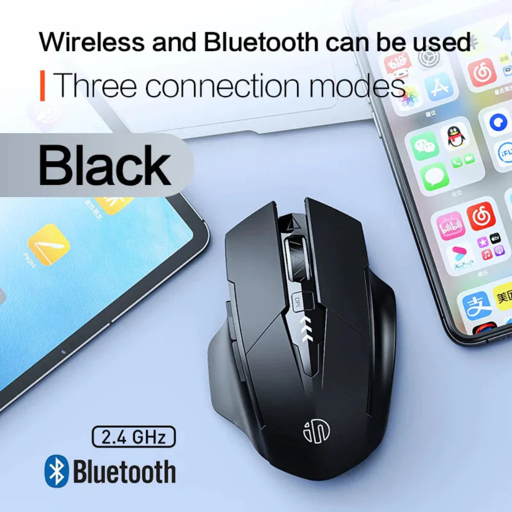 Bluetooth and 2.4Ghz Rechargeable Wireless Mouse