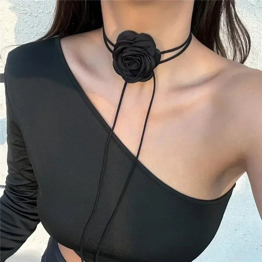 Punk Rose Choker Neck Tie
