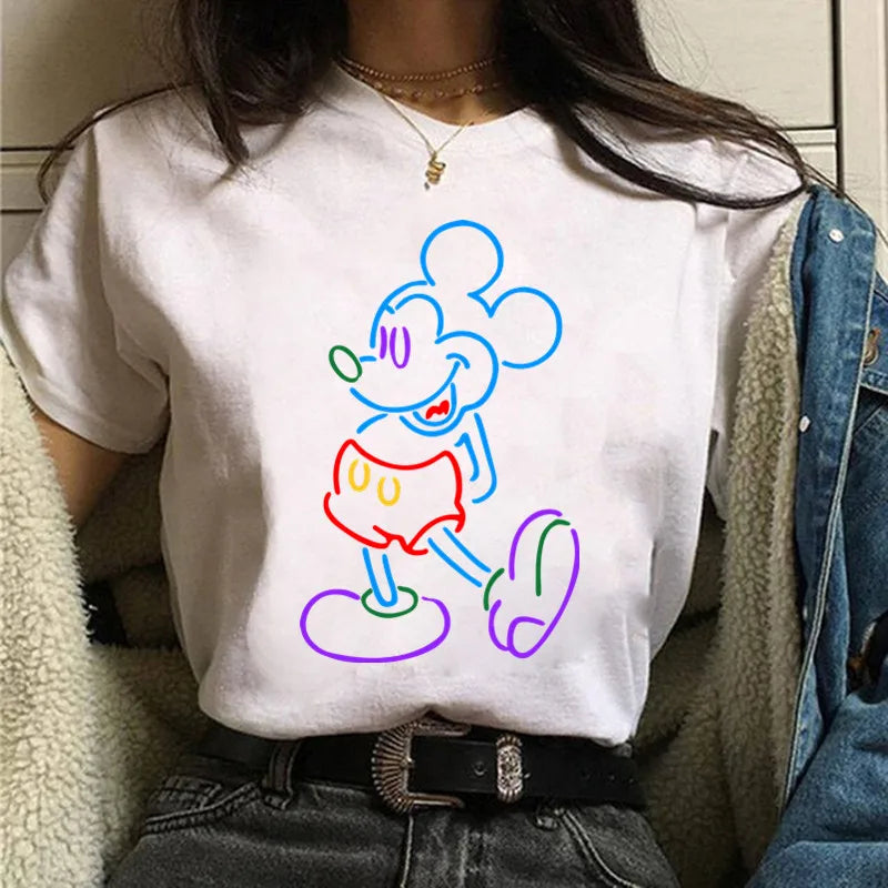 Fashion Mickey Minnie Mouse Disney T-shirt Women's
