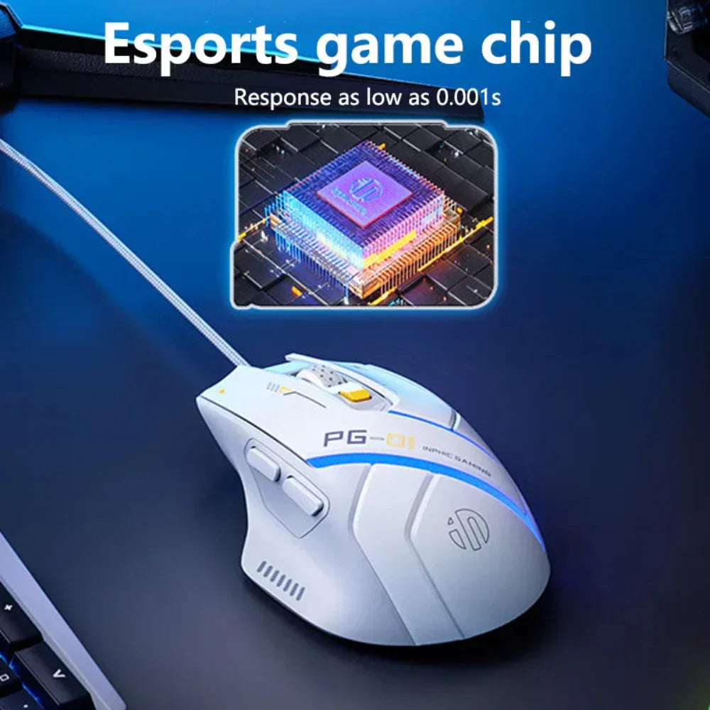 RGB Lighting Effect USB Wired Gaming Mouse