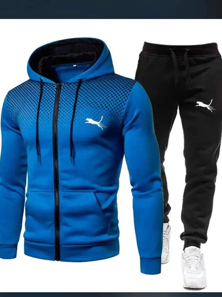 2024 Men's zipper Jacket Tracksuit Casual Suit Outdoor | Ships from US