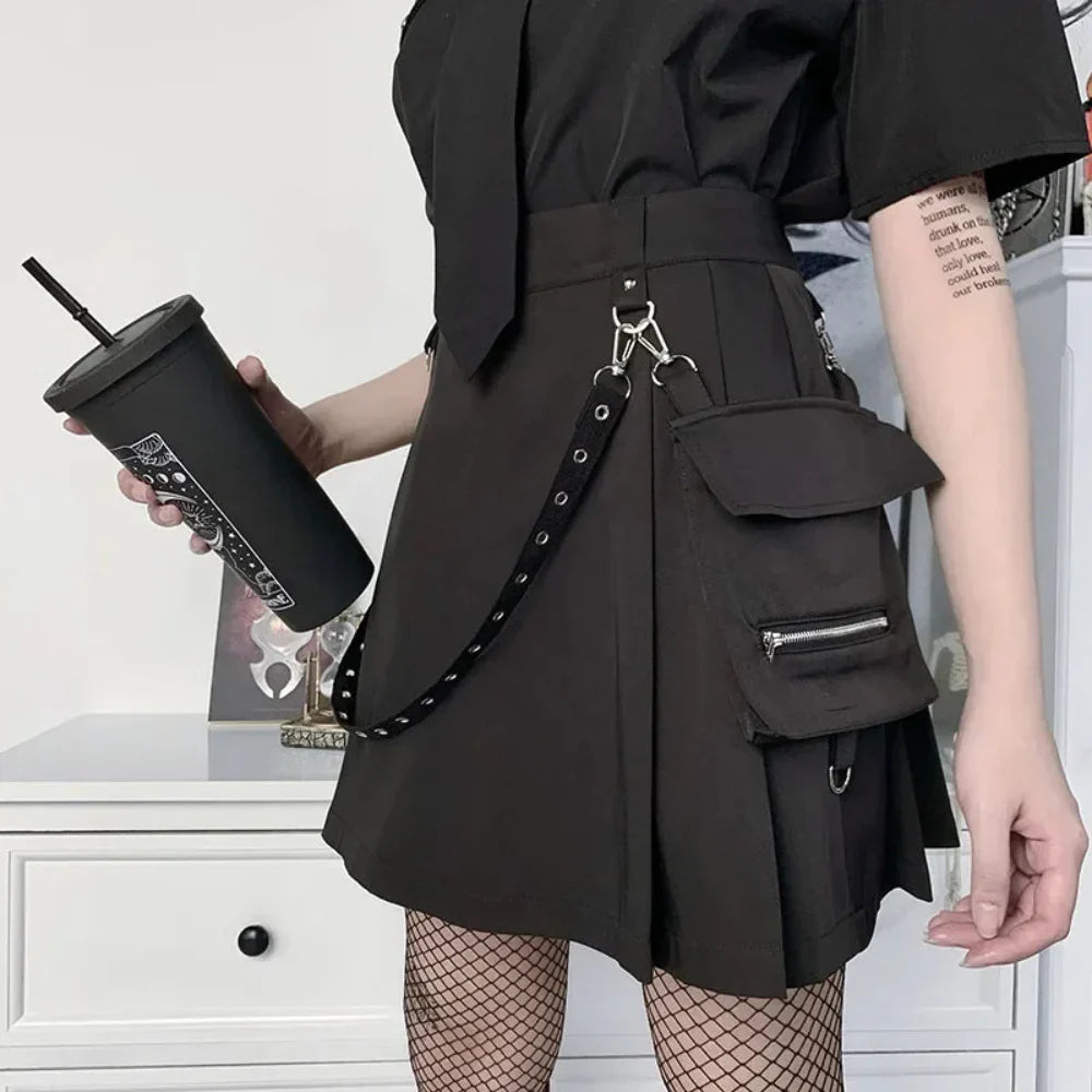 Anime Theme High Waist Gothic Skirt