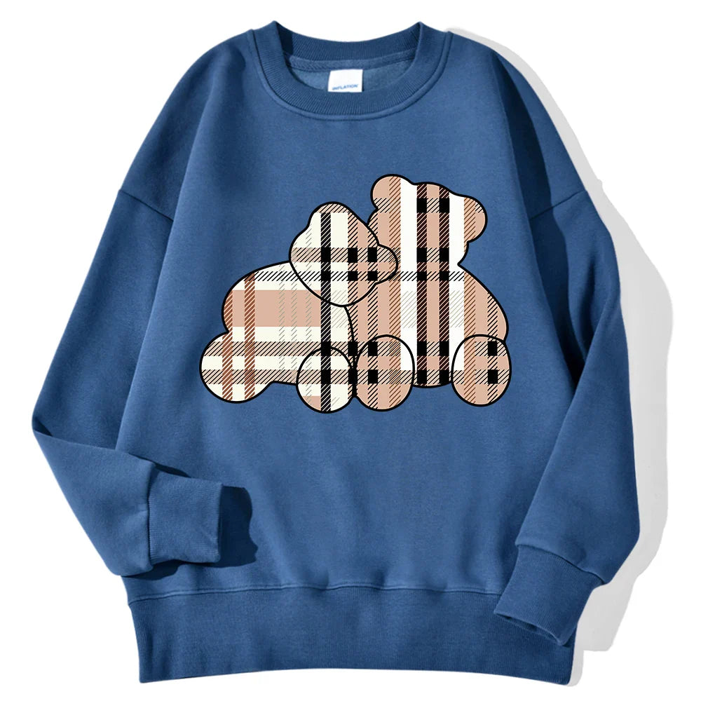 Casual Women Sweatshirts Teddy Bear Printing Hoodies