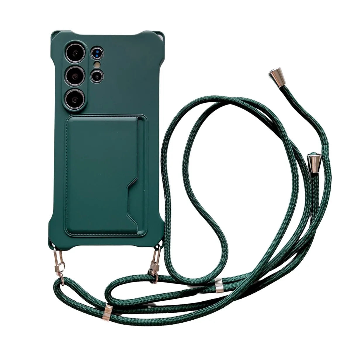 Soft Silicone Lanyard Wallet Case for Samsung Galaxy