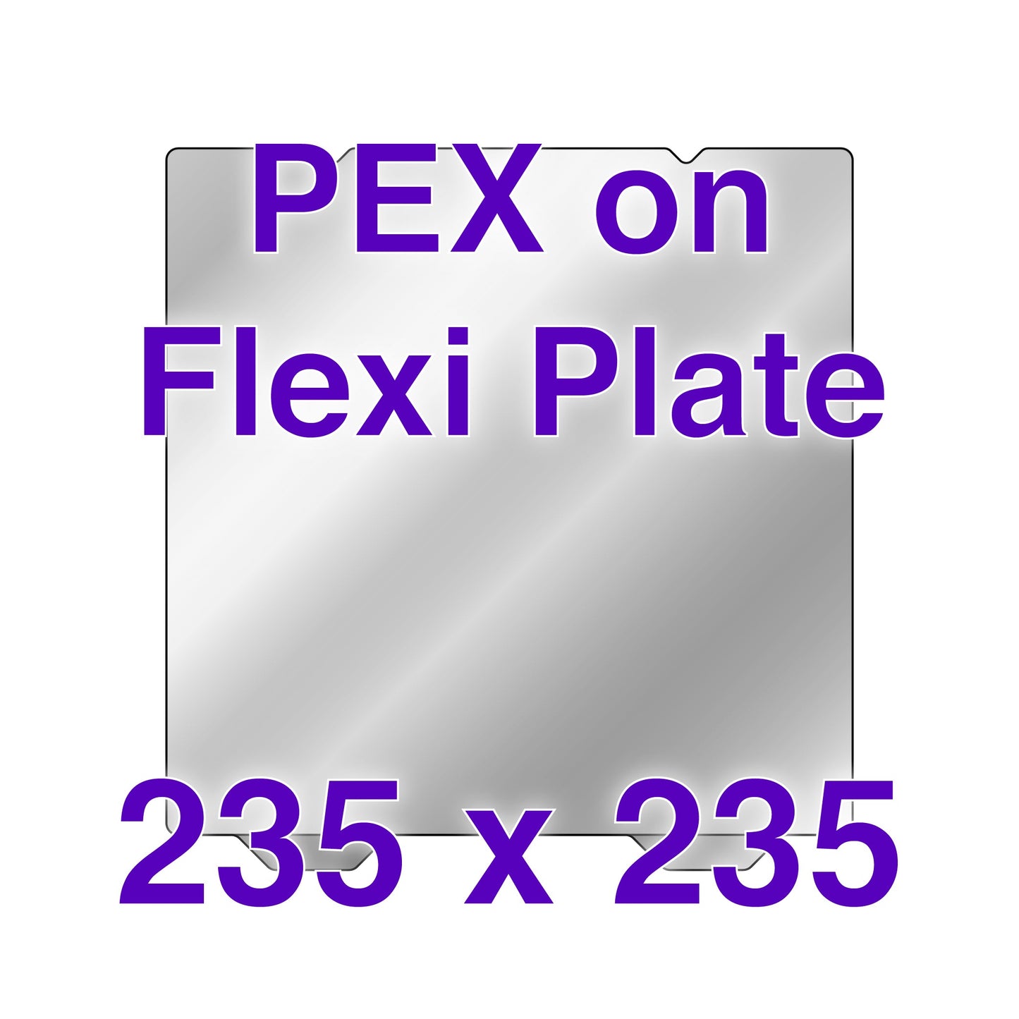 Flexi Plate with PEX - Creality K1C - 235 x 235 w/ Alignment Notches
