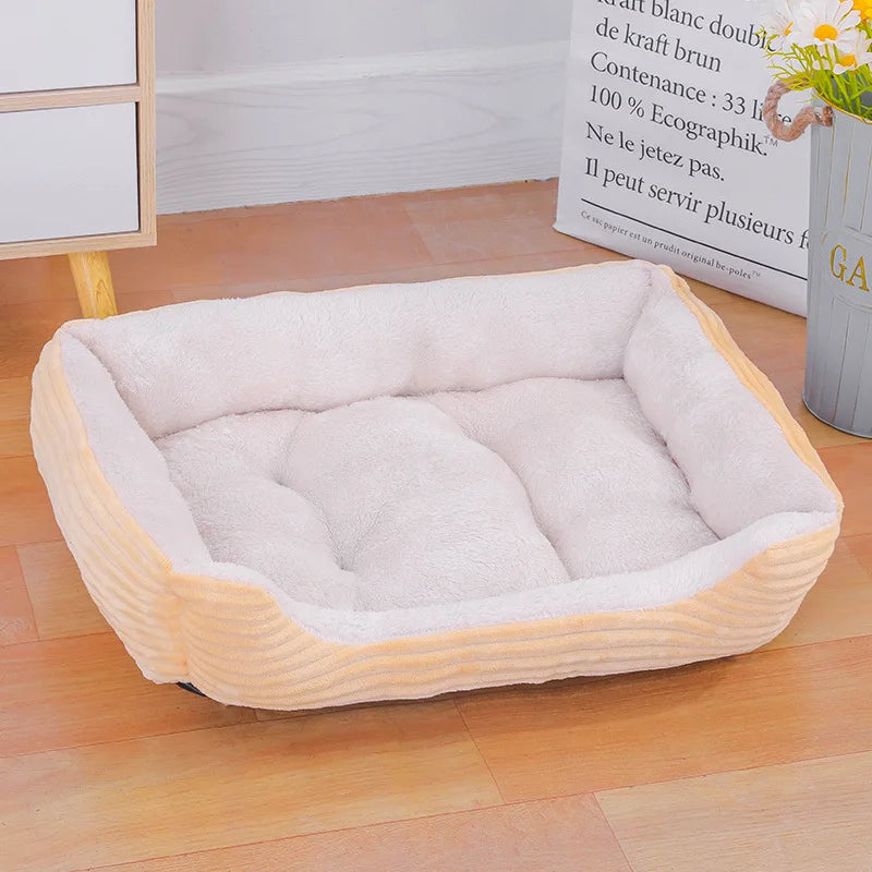 Color Square Winter Soft Warm House for Dog Bed 550g | Ships from US