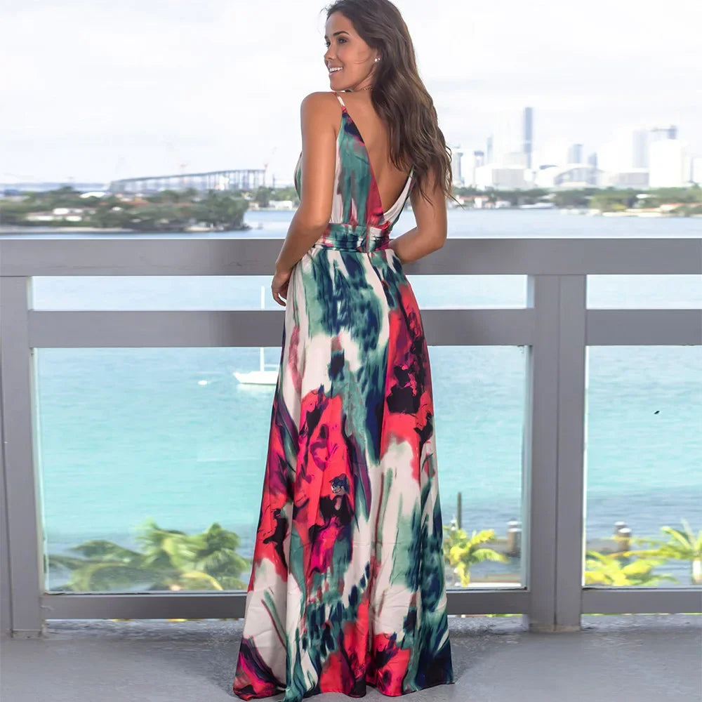 Fashionable Sleeveless Printed Cross-border Style Dress