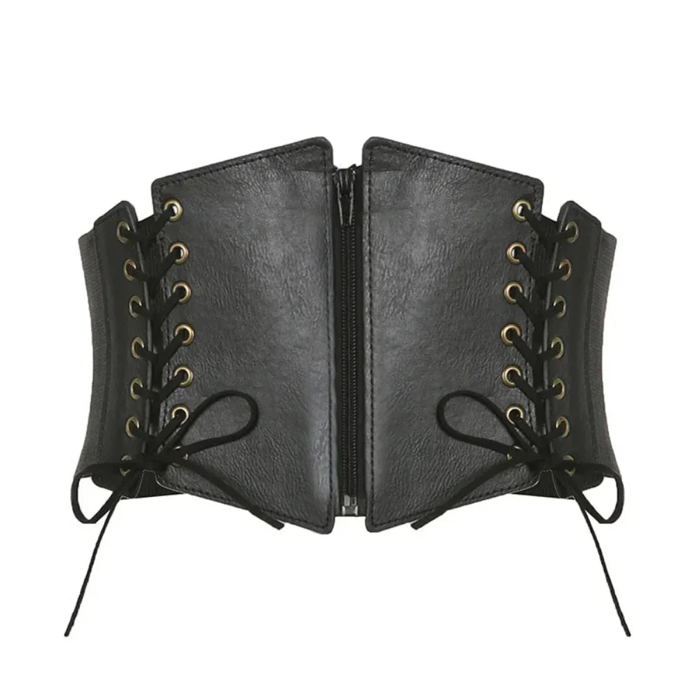 Punk Wide Kris Kros Leather Corset