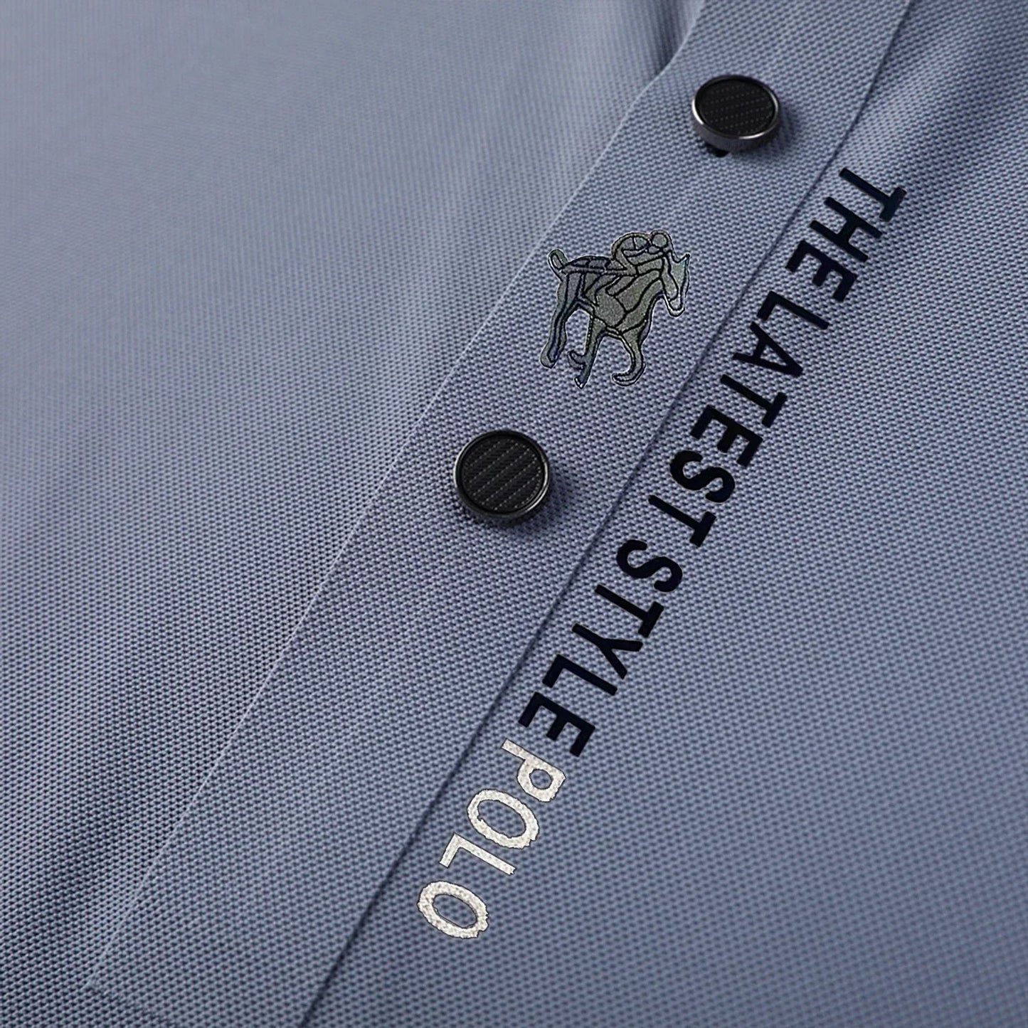 Ice Silk Embroidery Polo Shirt 2024 New Summer Lapel