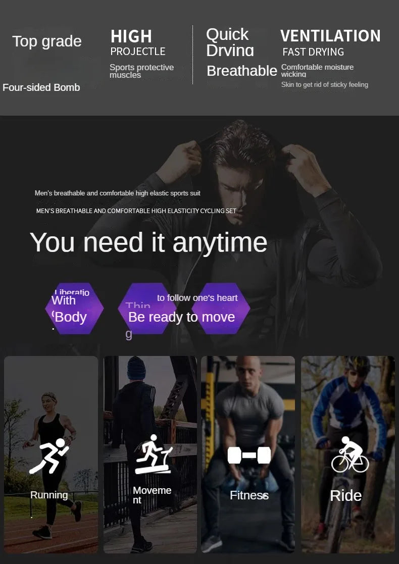 All-Season Men's Sportswear Set/Suit - Tracksuit | Ships from US